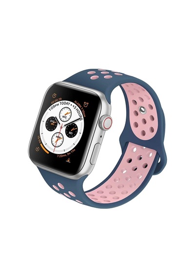 Apple Watch Uyumluseries 8 41mm Kordon, Silicone Sport Band Acem Mavisi