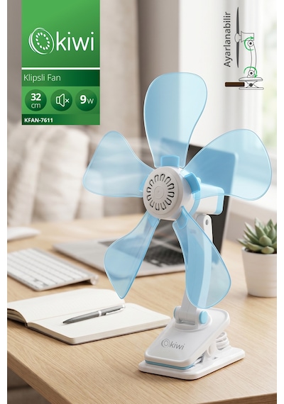 Masa Ustu Klıpslı Fan 7611 Kıwı