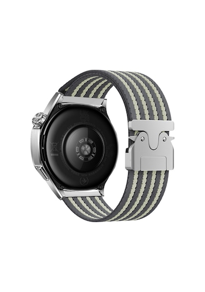 Samsung Uyumlu Galaxy Watch 46mm Joiecreatif Krd-133 22mm Naylon Kumaş Hasır Örgülü Kordon - Gri
