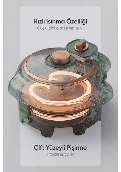 Fressi FR-TM59 1000 W Tost Ve Waffle Makinesi