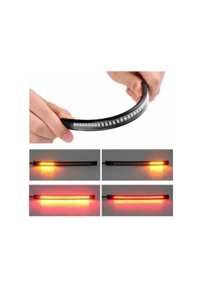Motorsiklet Sinyal Stop Plaka Fren Lambası Esnek Şerit Led