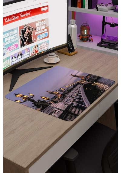 Paris Fransa Alexandre Iıı Köprüsü V4 48x40 Xl Gaming Kauçuk Kaymaz Taban Mouse Pad Fare Altlığı