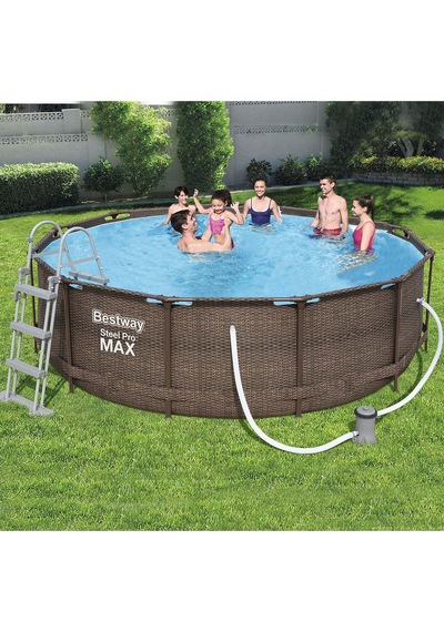 Bestway Steel Pro Max Gölgelikli Prefabrik Çember Havuz Seti 366cm X 100cm 56709 Bw605