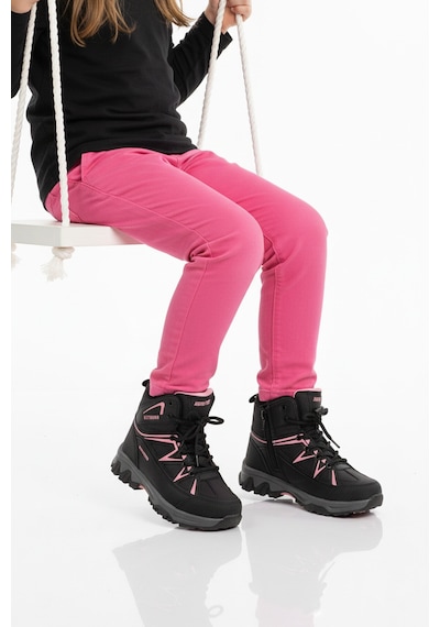Ayakmod Siyah Pembe Polarlı Kaymaz Kız Çocuk Outdoor Bot 2301 F Siyah-pembe