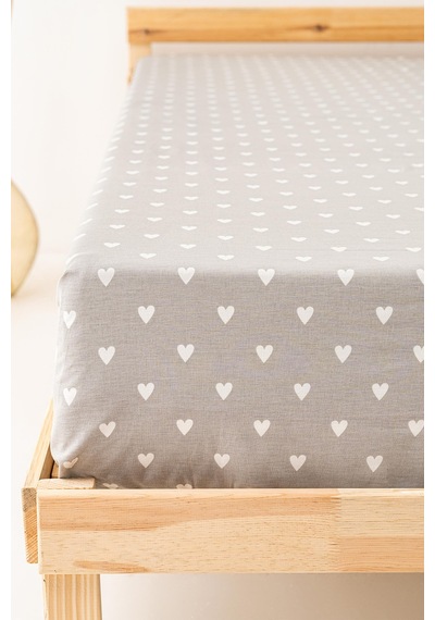 Soley Mix & Match Hearts %100 Pamuk Tek Kişilik Düz Çarşaf Renkli