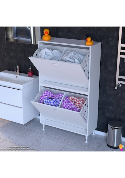 Eliusta Veluna 75 Cm Kirli Çamaşır Sepetli Dolap Banyo Dolabı Beyaz 75x138x32,5 Cm 4 Sepetli Dolap Beyaz Eliusta Veluna 75 Cm Kirli Çamaşır Sepetli Dolap Banyo Dolabı Beyaz 75x138x32,5 Cm 4 Sepetli Dolap Beyaz