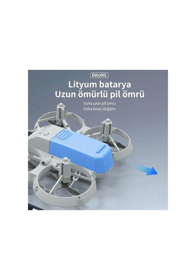 R11 Drone Kameralı Telefon Kontrollü Uzaktan Kumandalı Pervane Korumalı Mini Drone Çift Pilli 14+ Yaş