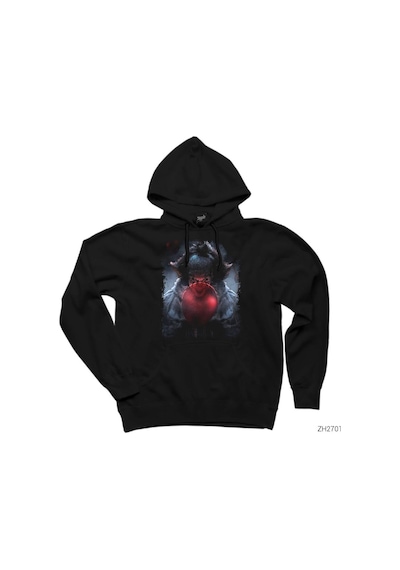 It Clown 2 Siyah Kapşonlu Sweatshirt Hoodie Siyah