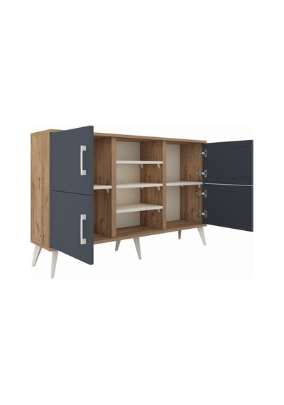Arges Konsol 5 Raflı 4 Kapaklı 132x30x83 Çam-antrasit/aytaşı Antrasit/aytaşı Arges Konsol 5 Raflı 4 Kapaklı 132x30x83 Çam-antrasit/aytaşı Antrasit/aytaşı