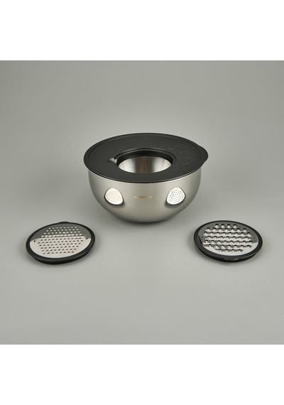 Satin 5 Parça Karıştırma Seti - Inox / Siyah - 4,6 Lt Renkli