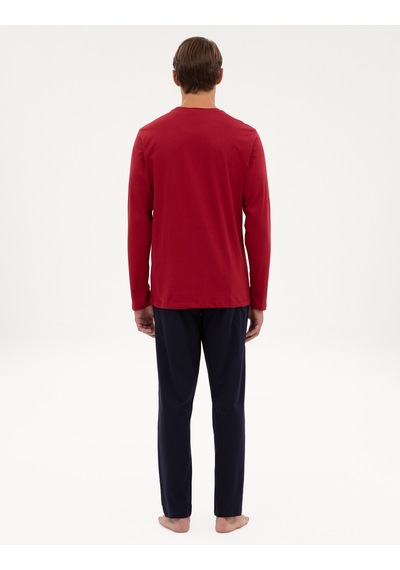 Pierre Cardin Erkek Bordo Pijama Takım 50322635-900 Bordo