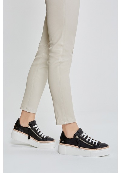 Valmenti Nora Kadın Siyah Floter Hakiki Deri Sneakers & Spor Ayakkabı 937 5022-48 Bn Ayk Y23 Siyah
