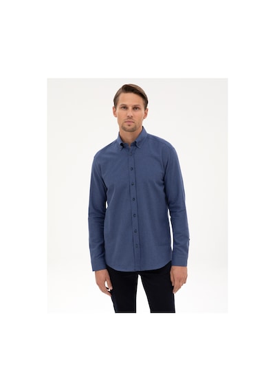 Pierre Cardin Erkek İndigo Gömlek Desenli 50311380-vr028 İndigo