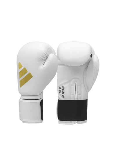 Adidas Adısbg50 Speed 50 Boks Eldiveni Kick Boks Eldiveni Beyaz Altın Yeni Seri Beyaz