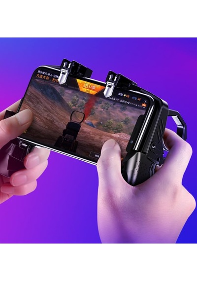 Ayrex Profesyonel Mobil Oyun Kolu: 4 Parmak Kontrolü Sağlayan Tetikli Gamepad - Tüm Telefonlara Uyumlu K21