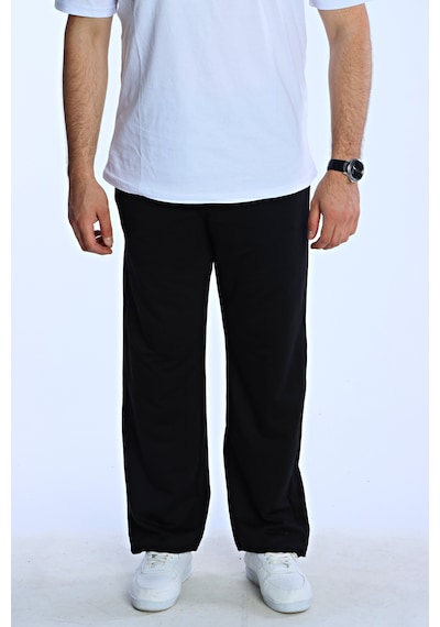 Eg38 Düz Baggy Eşofman Siyah Siyah