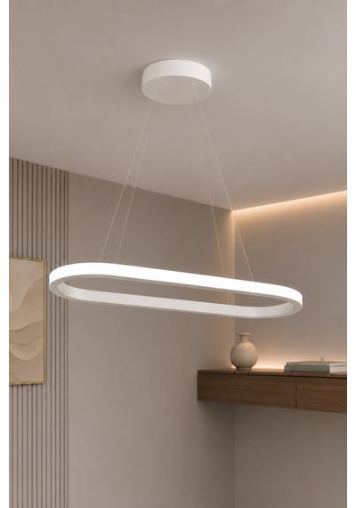 AvizeGO Elipso Led Sarkıt Avize Beyaz Işık