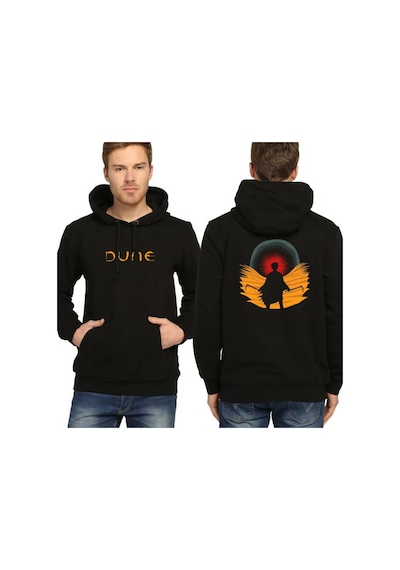Bant Giyim - Dune Siyah Kapşonlu Erkek Sweatshirt