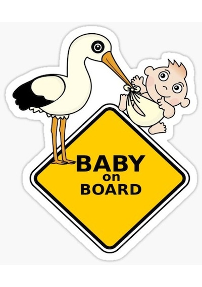 Baby On Board Arabada bebek var Araç Sticker Etiket 19CM md1