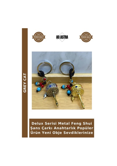 Delux Serisi Metal Feng Shui Şans Çarkı Anahtarlık Popüler Ürün Yeni Obje Sevdiklerinize
