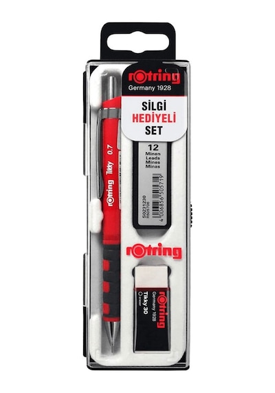 Rotring Tikky Versatil Okul Seti 0.7 Kırmızı Ro-Kk07-07K N11.943
