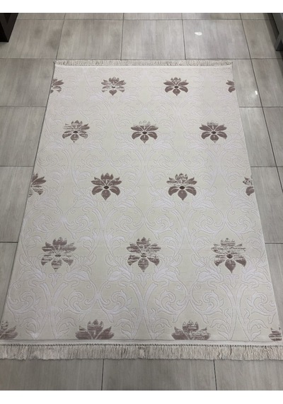 Flora Halı Ezo 0767 A 165X230 Beyaz Pudra 4 M2 Halı !