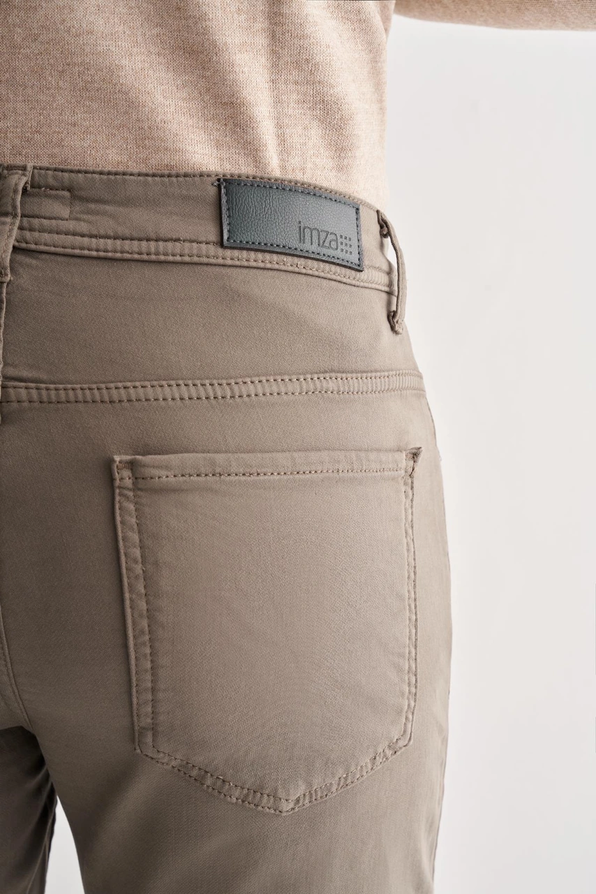 İmza Haki 5 Cep Düz Paça Pamuklu Slim Fit 5 Cep Casual Pantolon 1003255322 Haki