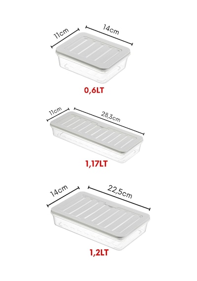 Nandy Home Set Freshbox Saklama Kabı Set 4 Krem 6'lı