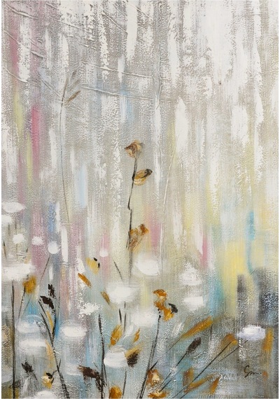 Çiçek Büyük Boy El Yapımı Yağlı Boya Tablo 85x115cm