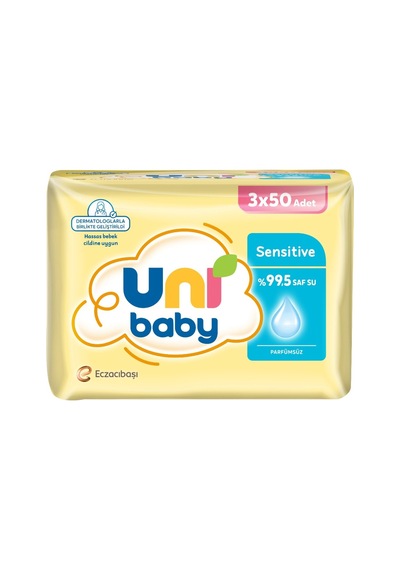 Uni Baby Sensitive Islak Mendil 3 X 50'li - 8 Adet Tarı 8'li set