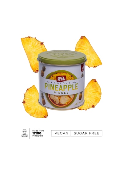 Evereat Dondurularak Kurutulmuş Freeze Dried Teneke Kutu Çıtır Ananas 35 Gr Diğer