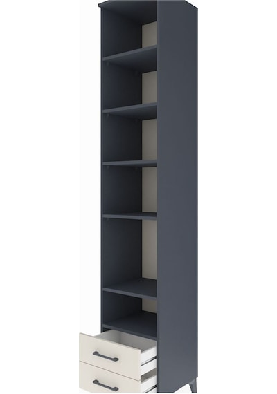 Hyperion Dolap 6 Raflı 2 Çekmeceli 44x44x243 Antrasit-aytaşı Antrasit
