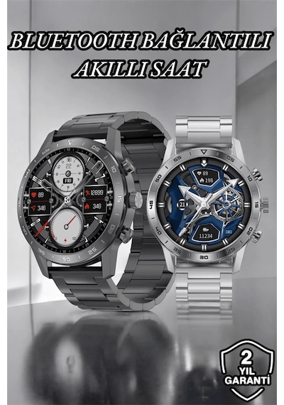 Mey İthalat Suya Dayanıklı Dokunmatik Akıllı Saat Bluetooth 5.0, Sesli Asistan Ve Sağlık Takibi