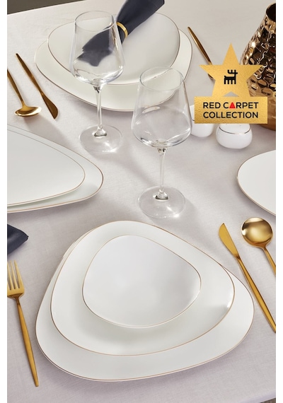 Karaca  Red Carpet Collection Fine Pearl Tristan 62 Parça 12 Kişilik Yemek Takımı Gold