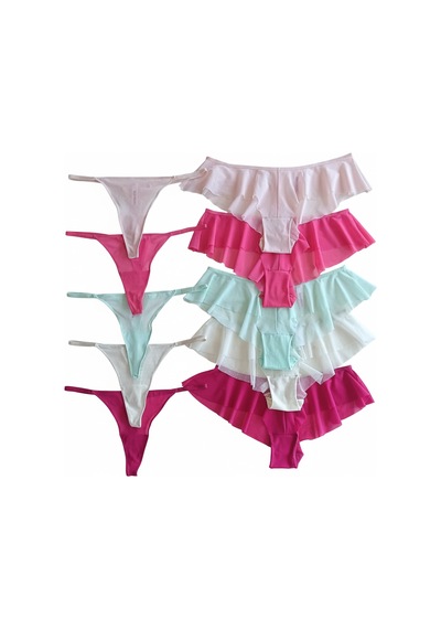 Bonbon Kadın Çeyizlik Bohçalık Ve Hediyelik 10'lu Paket Sting Ve Checky Fuşya Pembe Ekru Yeşil Narçiçeği Renk Külot Bb2810 Çok Renkli Bonbon Kadın Çeyizlik Bohçalık Ve Hediyelik 10'lu Paket Sting Ve Checky Fuşya Pembe Ekru Yeşil Narçiçeği Renk Külot Bb2810 Çok Renkli