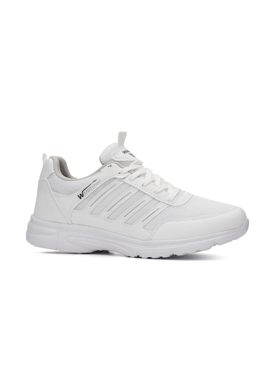 Günlük Erkek Büyük Beden 45-47 Sneaker Spor Ayakkabı Bağcıklı Fileli Rahat Nefes Alabilen 2080 Beyaz