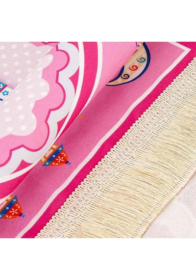 Çantalı Çocuk Seccadesi - Kızımın Seccadesi Pembe