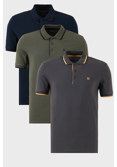 Buratti Pamuklu Slim Fit Şerit Detaylı Düğmeli Polo Yaka 3'Lü Paket Erkek T Shirt 5902118S3 Antrasit-Haki-Lacivertbordo Buratti Pamuklu Slim Fit Şerit Detaylı Düğmeli Polo Yaka 3'Lü Paket Erkek T Shirt 5902118S3 Antrasit-Haki-Lacivertbordo
