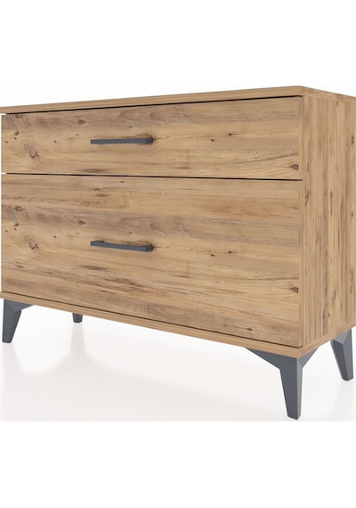 Arges Şifonyer 2 Çekmeceli 88x30x64 Çam-çam Çam