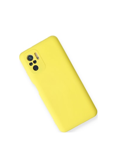 Xiaomi Redmi Note 10 Uyumlu Kılıf Nano İçi Kadife Silikon - Sarı