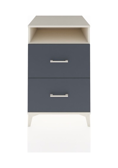 Kronos Komodin Tek Raflı 2 Çekmeceli 60x59x96 Aytaşı-antrasit Aytaşı