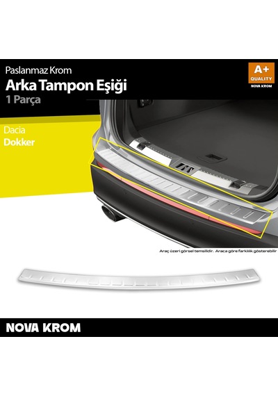 Dacia Dokker Krom Arka Tampon Eşiği 2012 Üzeri