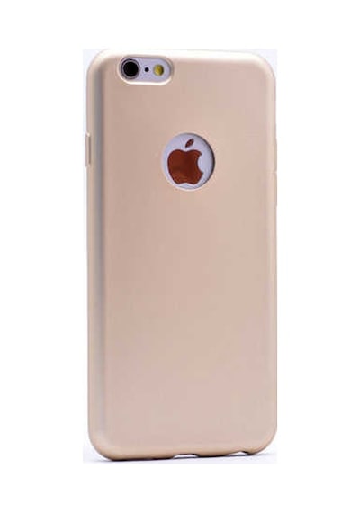 Noktaks - Apple Uyumlu iPhone 6 Plus - Kılıf Mat Soft Premier Silikon Kapak - Gold T1640 Gold