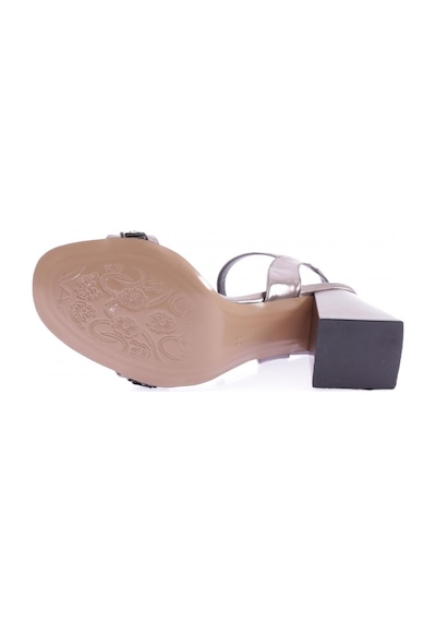 Dgn 809-23y Kadin Bantli Taşli Topuklu Sandalet 809-1922-R13855 Platin