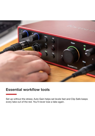 Focusrite Scarlett 16i16 4. Nesil Usb Ses Arayüzü, Şarkı Yazma, Müzik Prodüksiyonu, Kayıt Ve Podcasting İçin Yüksek Kalite, Stüdyo Kalitesinde Kayıt Ve Kayıt Yapmak İçin Gerekli Tüm Yazılımlar
