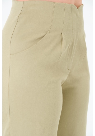 Sortie Collection Kemersiz Gabardin Pantolon Olive