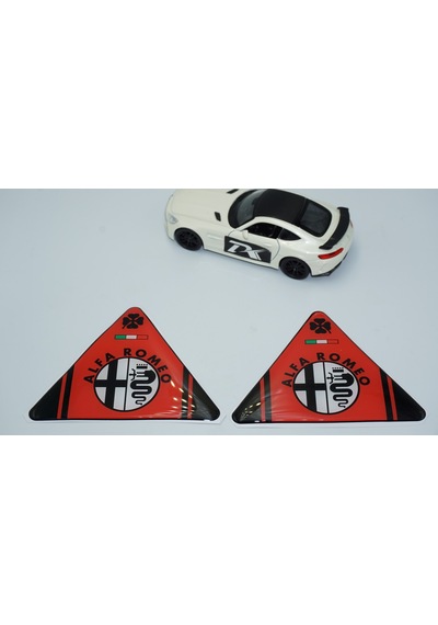 Dk Tuning Alfa Romeo Yonca Logo Yan Çamurluk 3d Kırmızı Damla Log