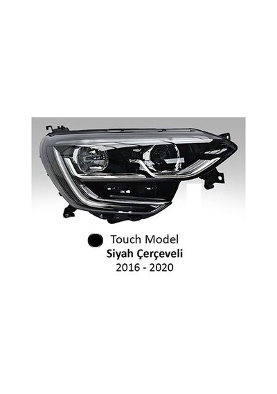 Far Manuel Sol Renault Megane Iv 2017- Touch Model Siyah Çerçeveli 1 Ad