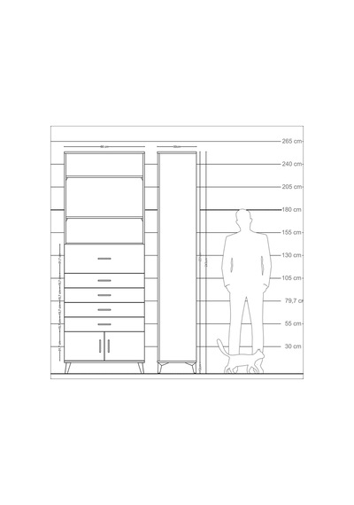 Arges Dolap 3 Raflı 5 Çekmeceli 2 Kapaklı 88x30x243 Çam-antrasit Atlas Çam Arges Dolap 3 Raflı 5 Çekmeceli 2 Kapaklı 88x30x243 Çam-antrasit Atlas Çam