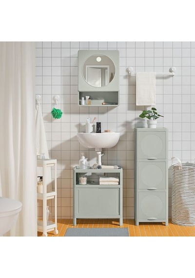 Ikea Ivösjön Lavabo Dolabı, Yeşil, 50x33x57 Cm, 2 Kapaklı Ikea Ivösjön Lavabo Dolabı, Yeşil, 50x33x57 Cm, 2 Kapaklı